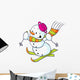 Cheerful Snowman Skis