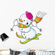 Cheerful Snowman Skis