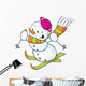 Cheerful Snowman Skis