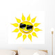 Sun With Glasses Wall Decal