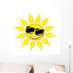 Sun With Glasses Wall Decal
