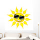 Sun With Glasses Wall Decal