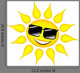 Sun With Glasses Wall Decal