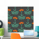 Seamless Abstract Floral Pattern Wall Decal