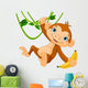 Baby Monkey on a Tree Wall Decal
