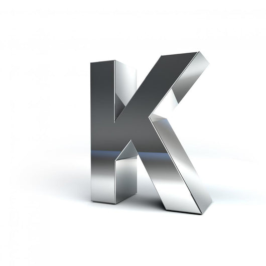 Metal Alphabet Character K