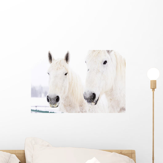 White Horses Wall Mural