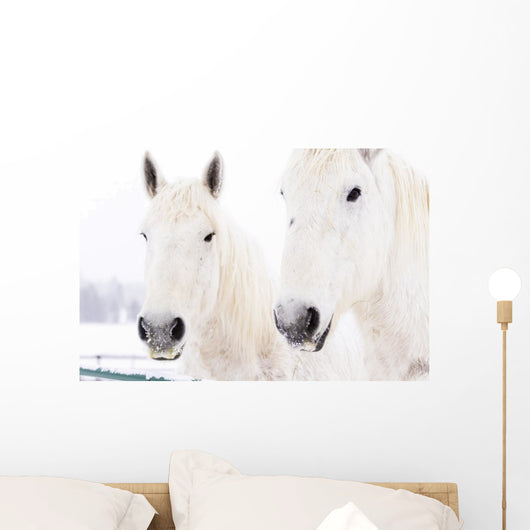 White Horses Wall Mural