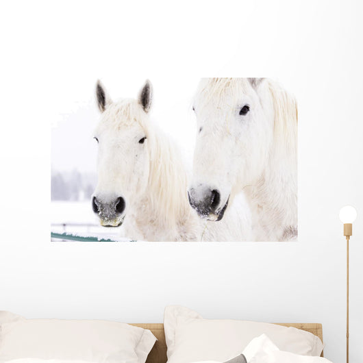 White Horses Wall Mural