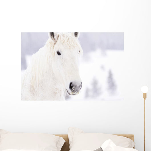 White Horses Wall Mural