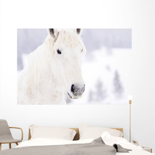 White Horses Wall Mural