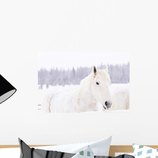 White Horses Wall Mural