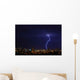 Lightning over City Wall Decal