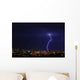 Lightning over City Wall Decal