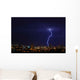 Lightning over City Wall Decal