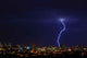 Lightning over City Wall Decal