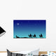 Three wisemans and the star of Bethlehem Wall Mural