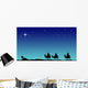 Three wisemans and the star of Bethlehem Wall Mural