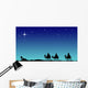 Three wisemans and the star of Bethlehem Wall Mural