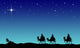 Three wisemans and the star of Bethlehem Wall Mural