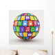 Colorful social media sphere Wall Decal