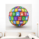 Colorful social media sphere Wall Decal