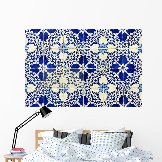 Blue Azulejos Portuguese Tiles Wall Decal