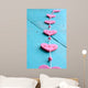 Bunch Pink Decorative Hearts Wall Mural