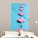 Bunch Pink Decorative Hearts Wall Mural