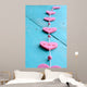 Bunch Pink Decorative Hearts Wall Mural