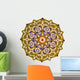 Closeup of a Colorful Oriental Mosaic Wall Decal