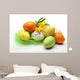 Daffodils and easter eggs Wall Mural