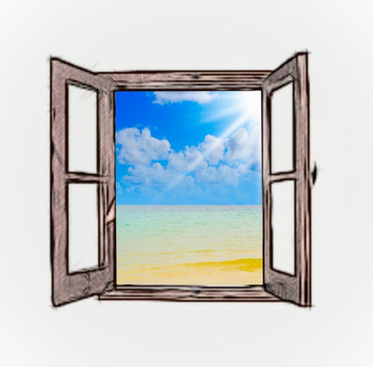 Sea through Open Window