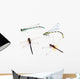 Four Color Dragonflies Wall Stickers