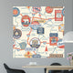 Vintage Vector Road Map Wall Decal