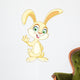 Waving bunny Wall Decal