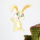 Waving bunny Wall Decal