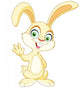 Waving bunny Wall Decal
