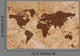 Old World map on creased and stained parchment paper Wall Mural