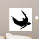 Angel Silhouette Flying Vector Wall Mural