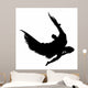 Angel Silhouette Flying Vector Wall Mural