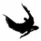 Angel Silhouette Flying Vector Wall Mural