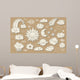 Cute sky doodle Wall Mural