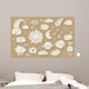 Cute sky doodle Wall Mural