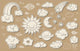 Cute sky doodle Wall Mural