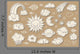 Cute sky doodle Wall Mural