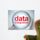 Information concept: optical glass with words Data Integration Wall Mural