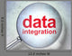 Information concept: optical glass with words Data Integration Wall Mural