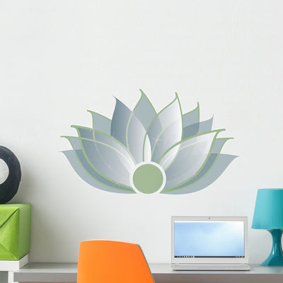 Lotus Wall Decal shown on a wall