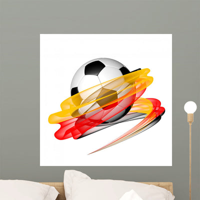 Football with German National shown on a wall